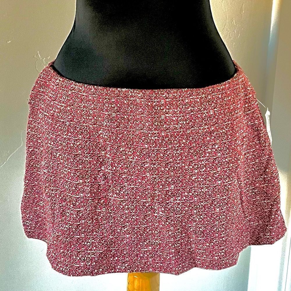 NWT vintage y2k Charlotte Russe preppy burgundy boucle miniskirt sz 11.